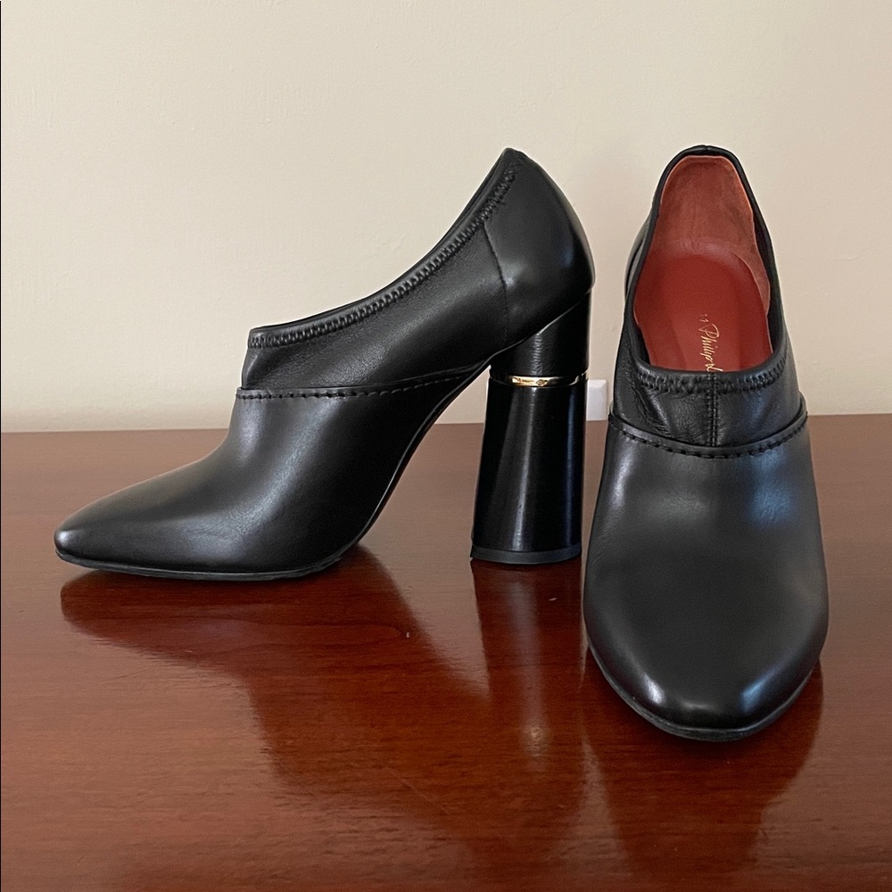 3.1 Phillip Lim KYOTO 105MM ANKLE BOOT BOOTIE WITH HEEL INSERT size 38 US 7.5